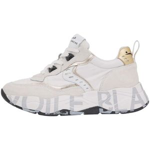 Voile Blanche, Schoenen, Dames, Wit, 37 EU, Suède, Suede and technical fabric sneakers Club 105.