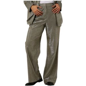 Y.a.s, Broeken, Dames, Grijs, M, Polyester, Wijde Pijpen Gouden Broek