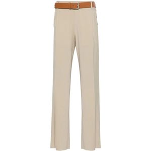 Moschino, Broeken, Heren, Beige, M, Beige Broek met Zijdelingse Knoopsluiting