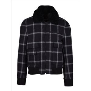Saint Laurent, Jassen, Heren, Zwart, XL, Wol, Aviator Jacket