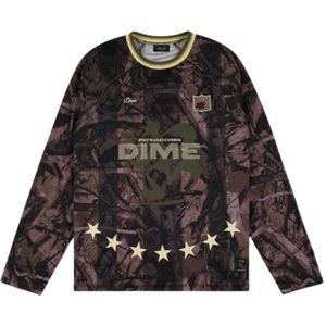 Dime Mtl, Tops, Heren, Veelkleurig, S, Gestreept Skate Longsleeve Jersey Kaneel