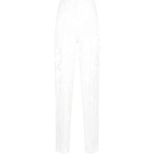 Dries Van Noten, Broeken, Dames, Wit, S, Wol, Witte Pulley wollen broek