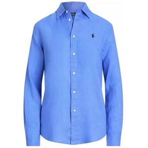 Polo Ralph Lauren, Blouses & Shirts, Dames, Blauw, M, Stijlvolle Shirt
