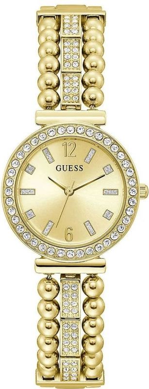 Guess, Accessoires, Dames, Geel, ONE Size, Gouden RVS Armbandhorloge