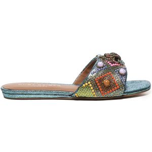 Kurt Geiger, Schoenen, Dames, Veelkleurig, 39 EU, Rode sandalen met diamantmotief