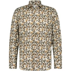 State of Art, Overhemden, Heren, Geel, 2Xl, Katoen, Gele Bedrukte Vrijetijdsshirt