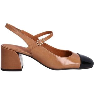 Billi Bi, Schoenen, Dames, Bruin, 38 EU, Leer, Handgemaakte slingback pump in lichtbruin