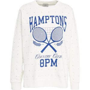 8Pm, Sweatshirts & Hoodies, Dames, Wit, S, Witte Sweatshirt met Strass Detail