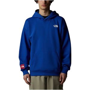 The North Face, Sweatshirts & Hoodies, Heren, Blauw, S, Katoen, Axys Logo-Printed Hoodie
