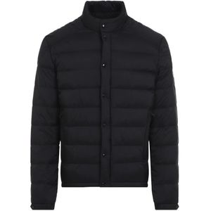 Moncler, Jassen, Heren, Zwart, M, Zwarte Selves Jas voor Mannen