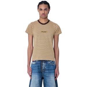 Martine Rose, Tops, Heren, Bruin, S, Katoen, Katoen-Jersey Logo Motif T-Shirt