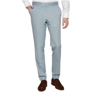 Hugo Boss, Broeken, Heren, Blauw, 2Xl, Chiffon, Blauwe Avion Chiffon Broek Slim Fit