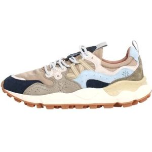 Flower Mountain, Schoenen, Heren, Veelkleurig, 43 EU, Suède, Trekkingstijl Sneakers Natuurlijke Kleur