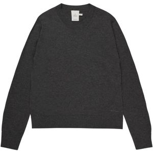Munthe, Truien, Dames, Grijs, XL, Katoen, Zachte Gebreide Trui Charcoal