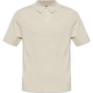 PS By Paul Smith, Tops, Heren, Beige, 2Xl, Wol, Wollen polo met geborduurd logo