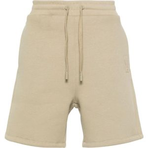 Ami Paris, Korte broeken, Dames, Beige, XL, Katoen, Casual Beige Katoen Polyester Shorts