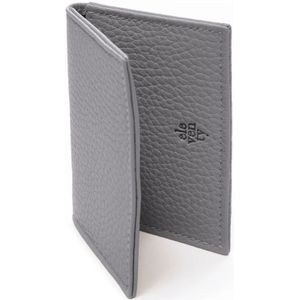 Eleventy, Accessoires, Heren, Grijs, ONE Size, Leer, Cervo Leren Kaarthouder