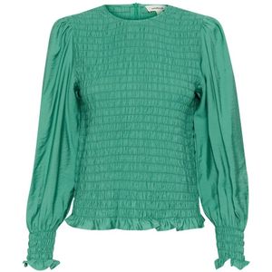 Soaked in Luxury, Blouses & Shirts, Dames, Groen, S, Pofmouw Smock Blouse Flesgroen
