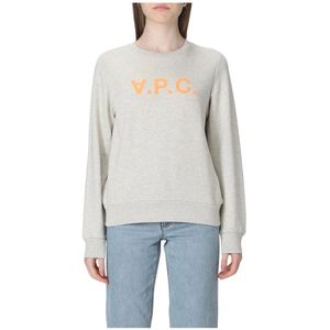 A.p.c., Sweatshirts & Hoodies, Dames, Beige, L, Katoen, Beige Crew Neck Sweatshirt