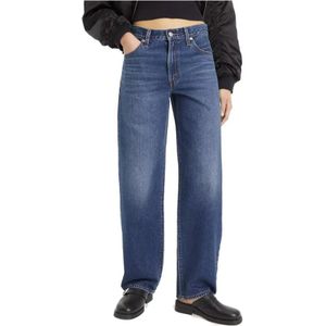 Levi's, Jeans, Dames, Blauw, W30, Katoen, Five-Pocket Baggy Dad Jeans