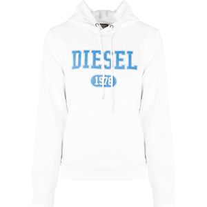 Diesel, Sweatshirts & Hoodies, Heren, Wit, 3Xl, Hoodie