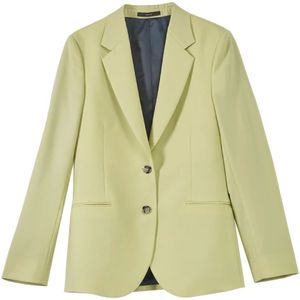 Paul Smith, Jassen, Dames, Groen, M, Wol, Acid Green Maatwerk Wollen Jas