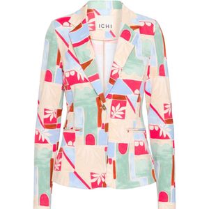 Ichi, Jassen, Dames, Veelkleurig, XL, Print Blazer Multi Tile Aop