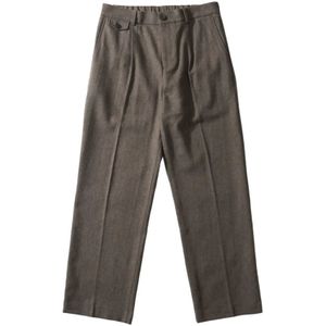 Edmmond Studios, Broeken, Heren, Bruin, S, Wol, Bruine Wol Casual Broek