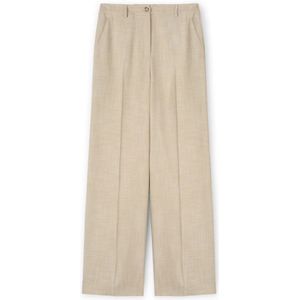 Motivi, Broeken, Dames, Beige, 2Xs, Polyester, Palazzo-broek van polyviscose