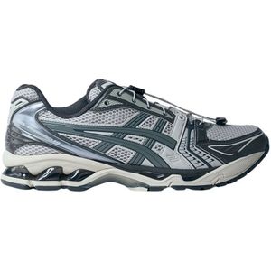 Asics, Schoenen, Heren, Grijs, 44 1/2 EU, Mesh Sneakers met Metallic Afwerking
