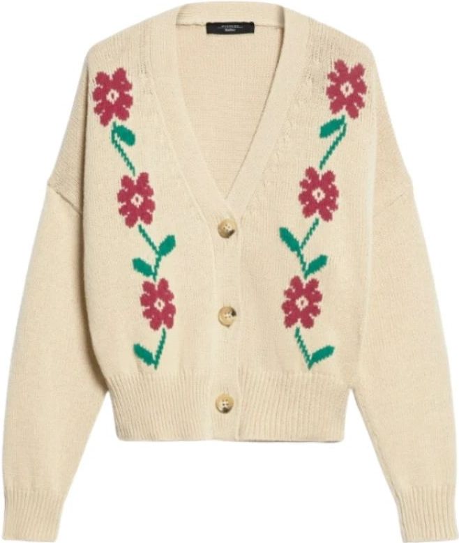Max Mara, Truien, Dames, Beige, XS, Katoen, Stijlvol Vest