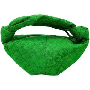 Bottega Veneta Vintage, Pre-owned, Dames, Groen, ONE Size, Tweedehands Canvas handtassen