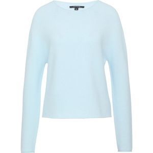 Comma, Truien, Dames, Blauw, L, Katoen, Paillet Gestructureerde Relaxte Trui