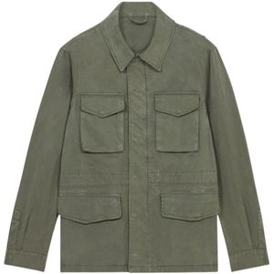Brooks Brothers, Jassen, Heren, Groen, M, Katoen, Military katoenmix field jacket