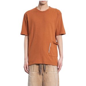 Kapital, Tops, Heren, Bruin, XL, Bruin Gaas Jersey Zak T-Shirt