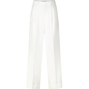 Raffaello Rossi, Broeken, Dames, Wit, M, Flowing Wide Leg Broeken