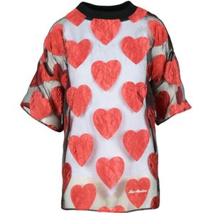 Love Moschino, Truien, Dames, Veelkleurig, S, Polyester, Stijlvolle Gebreide Top met Viscose