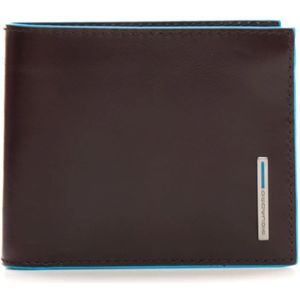 Piquadro, Accessoires, Heren, Bruin, ONE Size, Leer, Leren portemonnee met kaarthouder en muntvakje