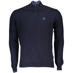 North Sails, Truien, Heren, Blauw, S, Kasjmier, Blauwe Polyamide Coltrui Sweater