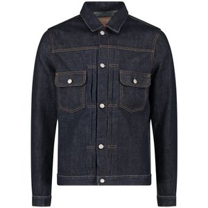 Tela Genova, Jassen, Heren, Blauw, L, Denim, Rinsed Blue Denim Jacket