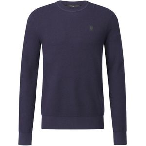 Belstaff, Sweatshirts & Hoodies, Heren, Blauw, L, Katoen, Katoen-Zijde Pullover