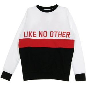 Kappa, Sweatshirts & Hoodies, Heren, Veelkleurig, L, Heren Crewneck Sweatshirt Wit/Zwart/Rood