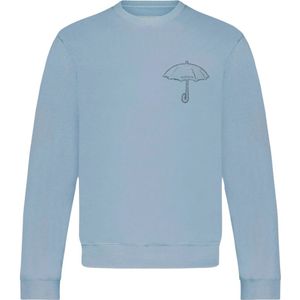 Flâneur, Sweatshirts & Hoodies, Heren, Blauw, XL, Katoen, Blauwe Paraplu Sweater Grafische Tee
