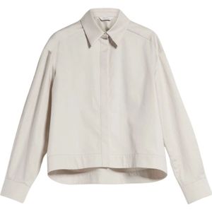 Max Mara, Blouses & Shirts, Dames, Beige, M, Katoen, Katoenen Raschel Shirt