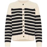 Part Two, Truien, Dames, Zwart, XS, Katoen, Navy Stripe Knit Sweater