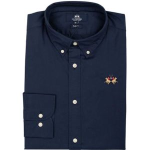 La Martina, Overhemden, Heren, Blauw, S, Katoen, Klassiek Stijl Shirt