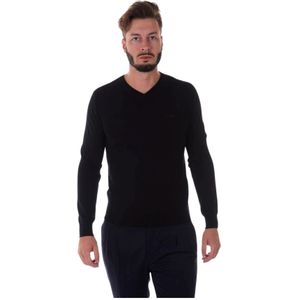 Armani Jeans, Truien, Heren, Zwart, L, Gezellige Gebreide Trui