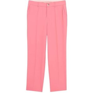 Oltre, Broeken, Dames, Roze, S, Katoen, Slim Fit Tube Pants