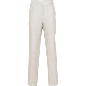 Etro, Broeken, Heren, Grijs, XL, Linnen, Taupe Jogger Broek Stijlvol Comfortabel