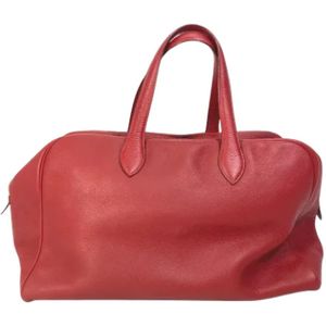 Hermès Vintage, Pre-owned, Dames, Rood, ONE Size, Leer, Pre-owned Leather travel-bags